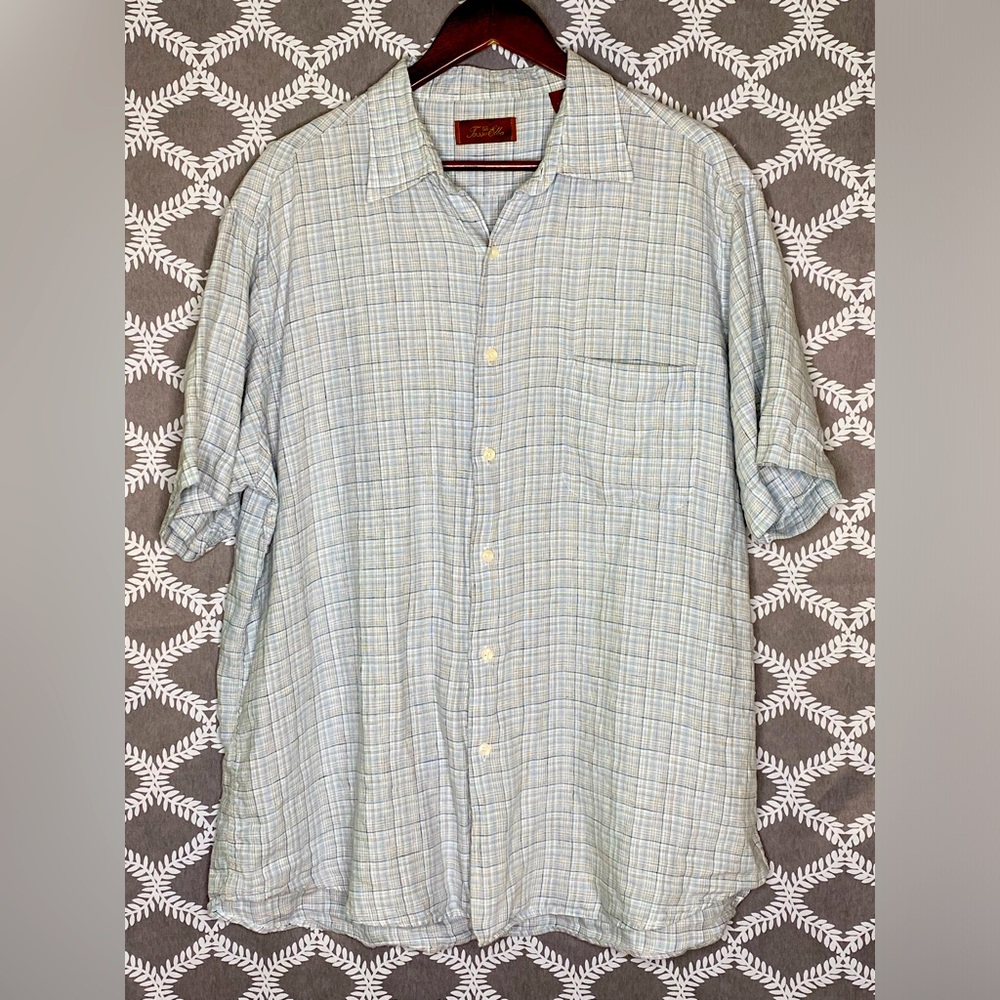 Tasso Elba button up shirt short sleeve